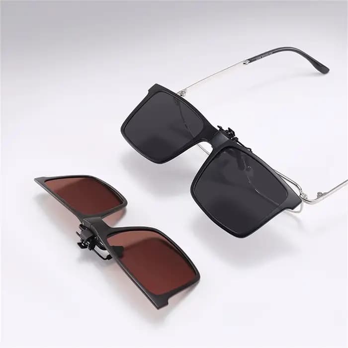 Lunettes de Soleil Pliables pour Hommes avec Clip