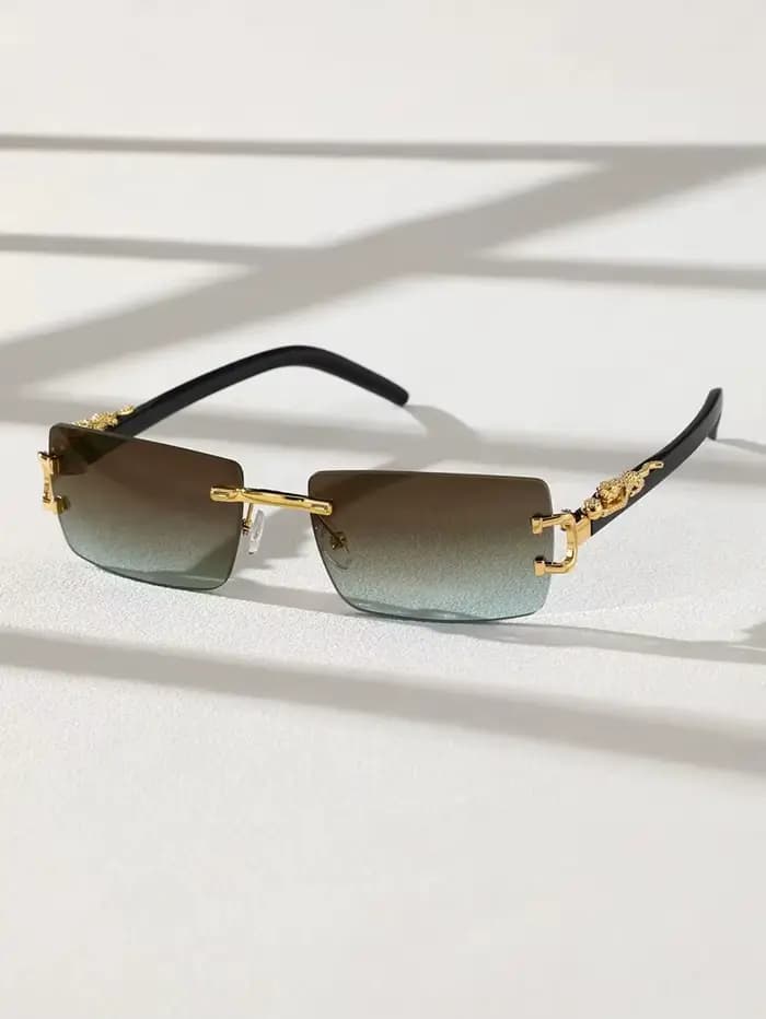 Lunettes de soleil rectangulaires sans cadre