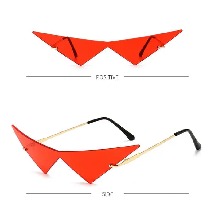Lunettes de soleil triangle vintage pour femmes