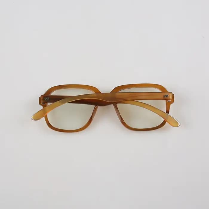Nilerun – lunettes de soleil transparentes à jante en corne orange