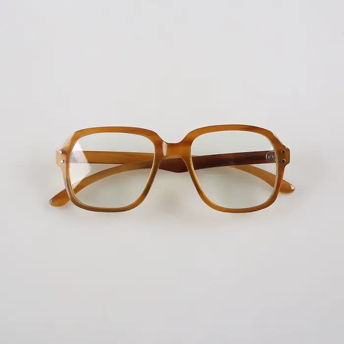 Nilerun – lunettes de soleil transparentes à jante en corne orange