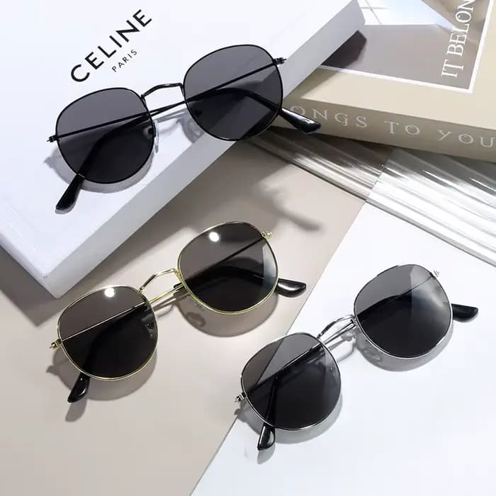 Lunettes de soleil rondes hommes Vintage
