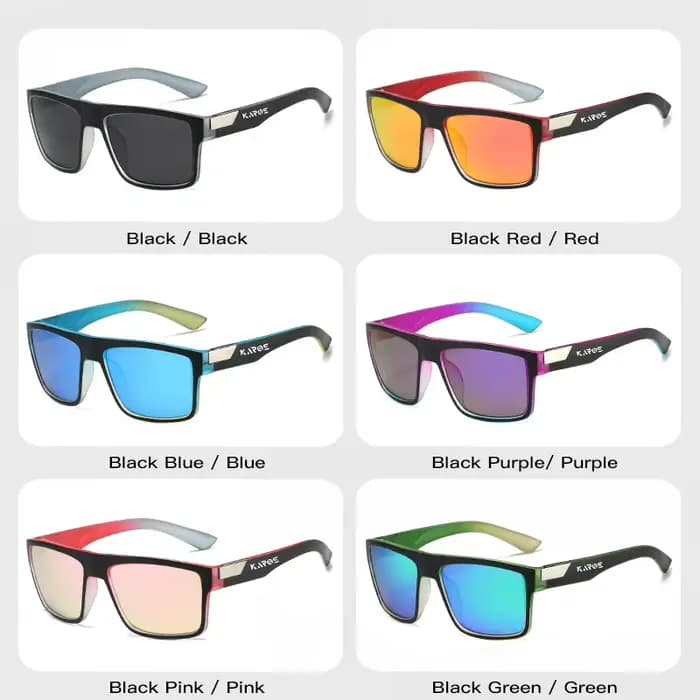 KAROS 2 pièces lunettes de soleil polarisées carrées de mode pour hommes et femmes marque de luxe concepteur conduite