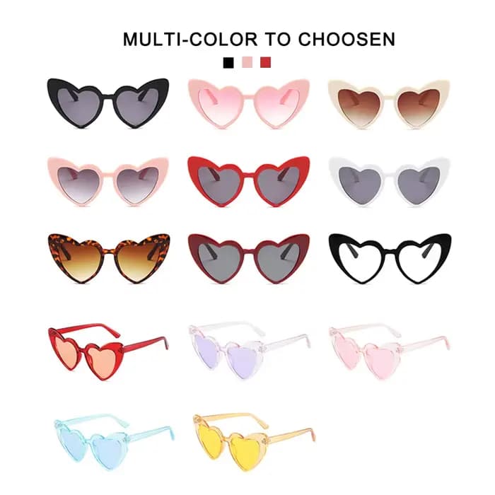 Lunettes De soleil en forme De cœur pour femmes