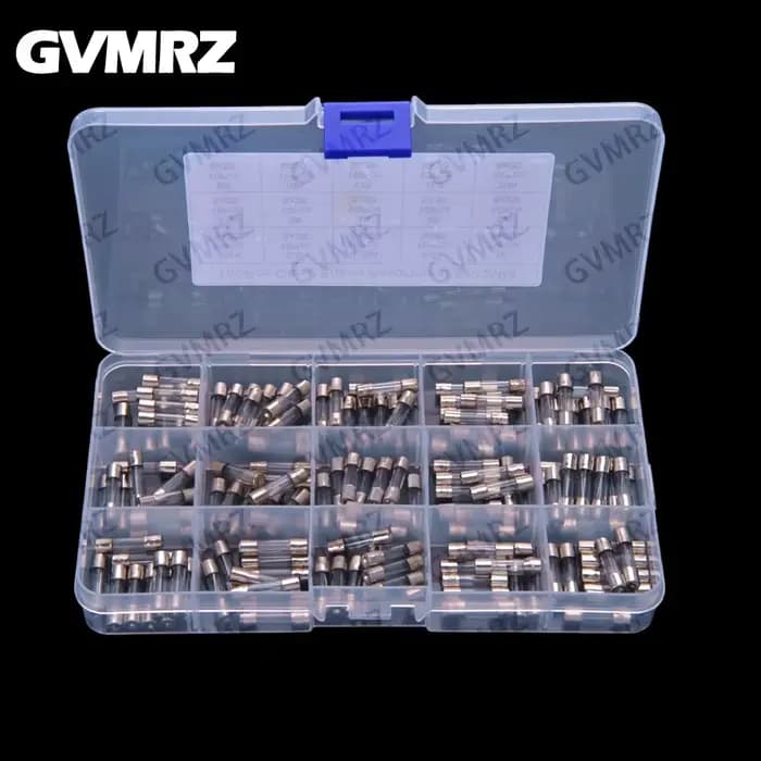 15 Valeurs ​ ​ Ensembles de fusibles en verre 5x20mm, 150 pièces: 0,1A 0,2A 0,25A 0,5A 1A 1,5A 2A 3A 4A 5A 8A 10A 12A 15A 20A