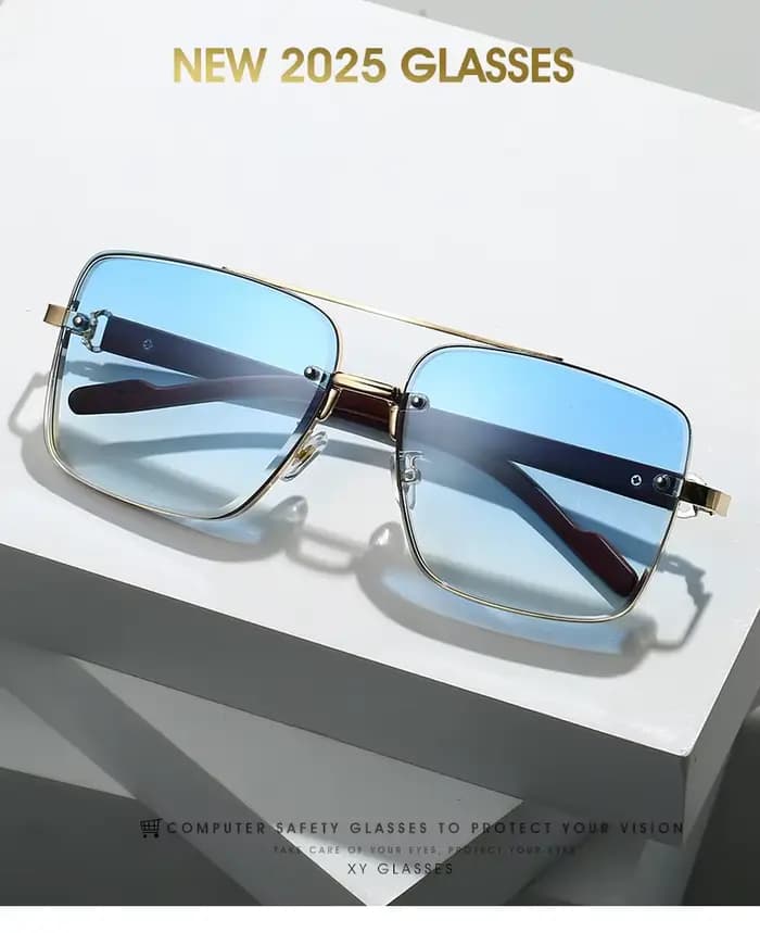 Lunettes de soleil carrées rétro pour hommes et femmes
