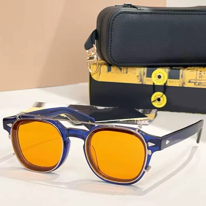 2025 DOLT Lunettes de soleil rondes de luxe en acétate et alliage pour hommes et femmes Designer de marque de haute