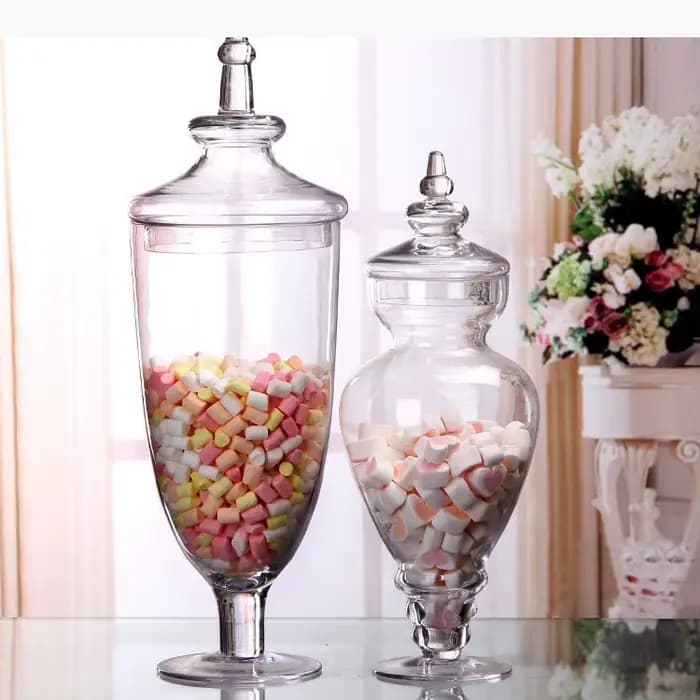 Pot de rangement en verre transparent, pot à bonbons créatif, pot de rangement pour desserts, pots à grains de café et céréales diverses, outil de rangement de cuisine