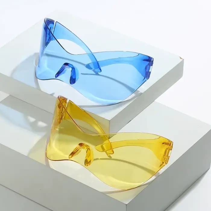 Lunettes de soleil sans monture futuristes pour hommes et femmes