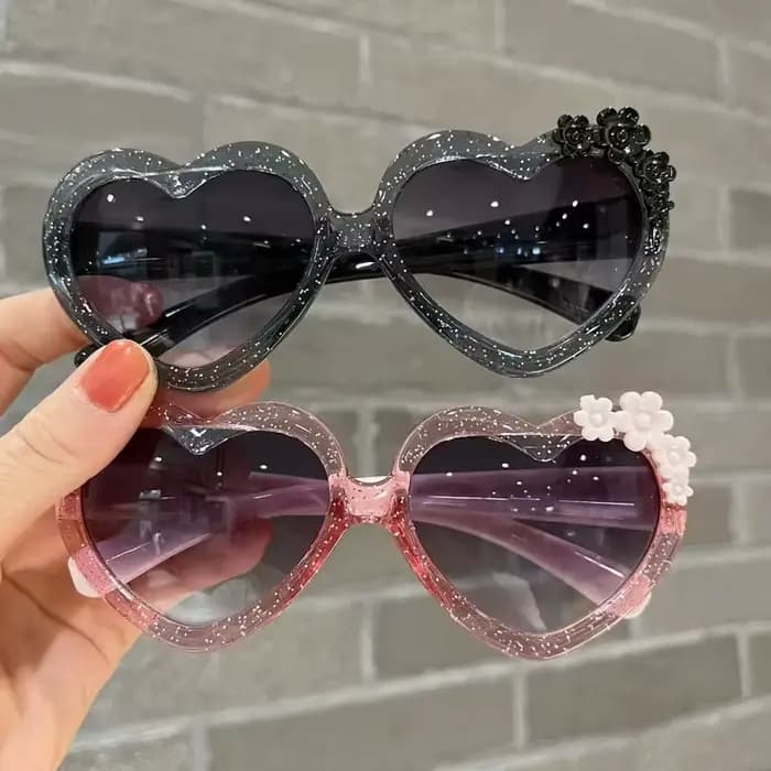 Coeur enfants lunettes de soleil mode garçons filles en plein air mignon Protection UV