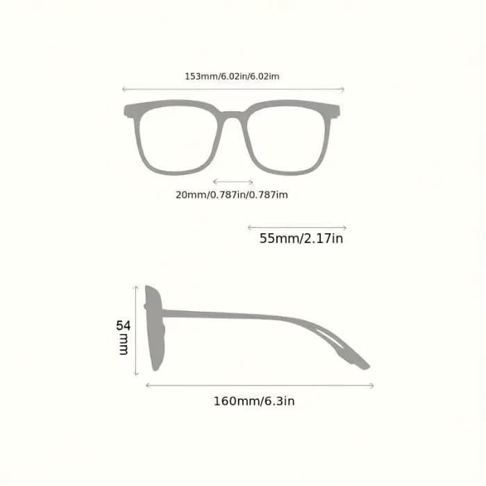 1 paire de lunettes carrées vintage marron