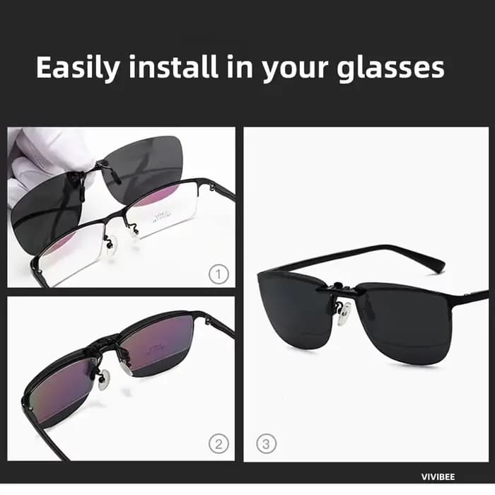 Hommes conduite Clip sur Lunettes De Soleil