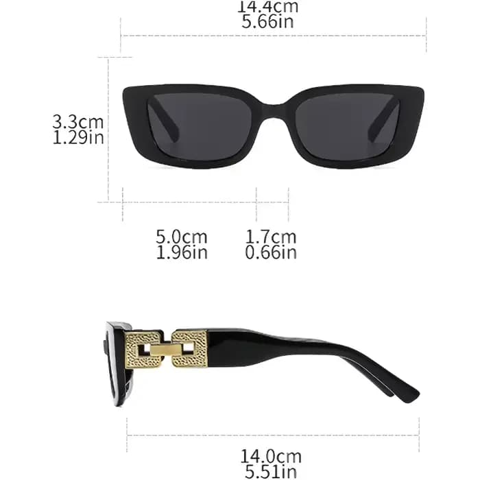 1 Paire de Lunettes Rétro Géométriques en Plastique