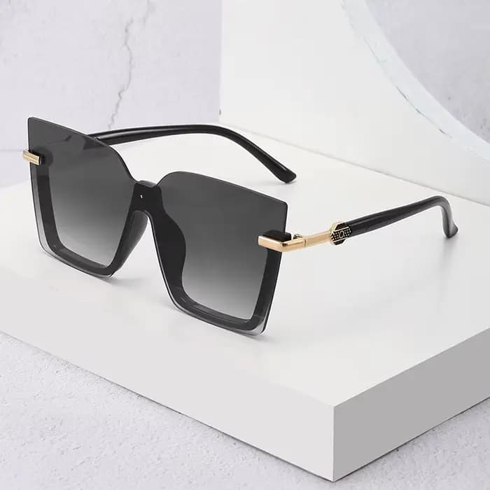 Lunettes de soleil carrées évidées pour hommes et femmes