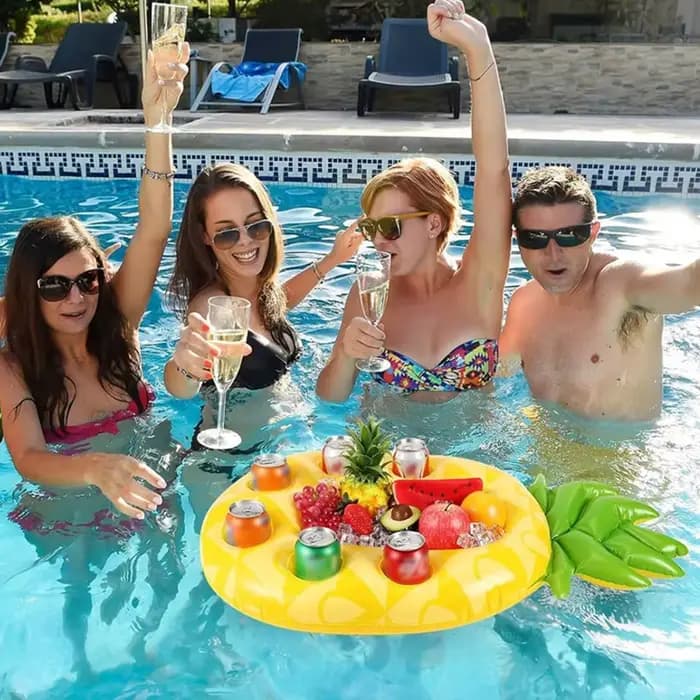 Porte-boissons flottant gonflable pour flotteur de piscine, accessoire de fête, flotteurs de tasse, décoration flottante de piscine pour adultes et enfants, plage