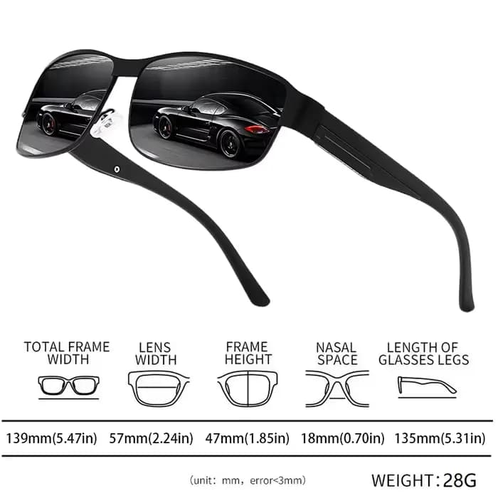 Lunettes de soleil de créateur vintage carrées de haute qualité pour hommes et femmes