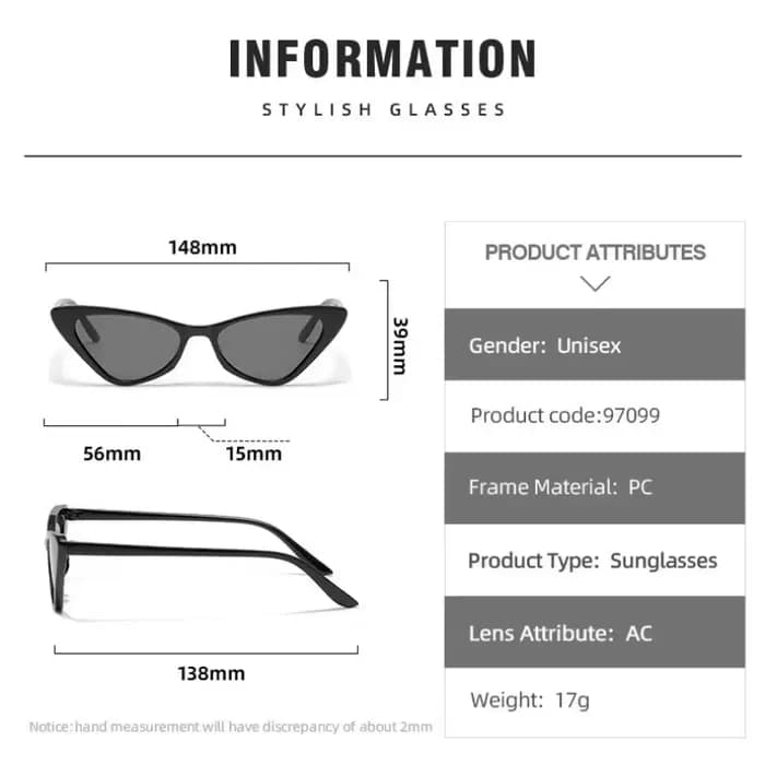 Lunettes de soleil œil de chat pour femmes