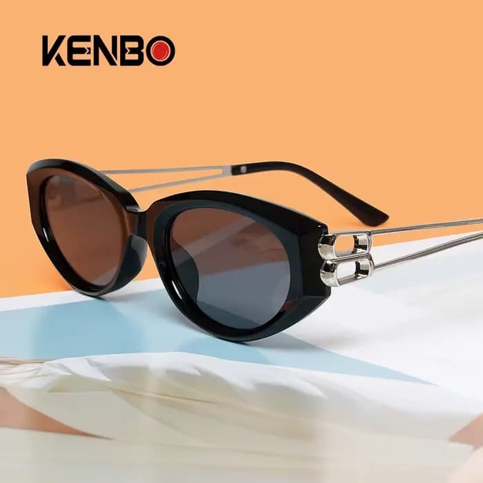 Lunettes de soleil ovales femmes 2025 nouvelle mode oeil de chat Vintage décor extérieur nuances dames