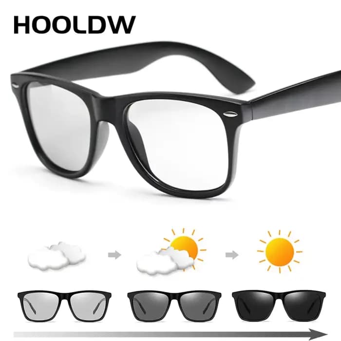 HOOLDW lunettes de soleil photochromiques femmes hommes conduite Anti-éblouissement