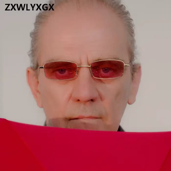 ZXWLYXG 2025 nouvelles petites lunettes de soleil rectangulaires femmes rétro marque concepteur rouge