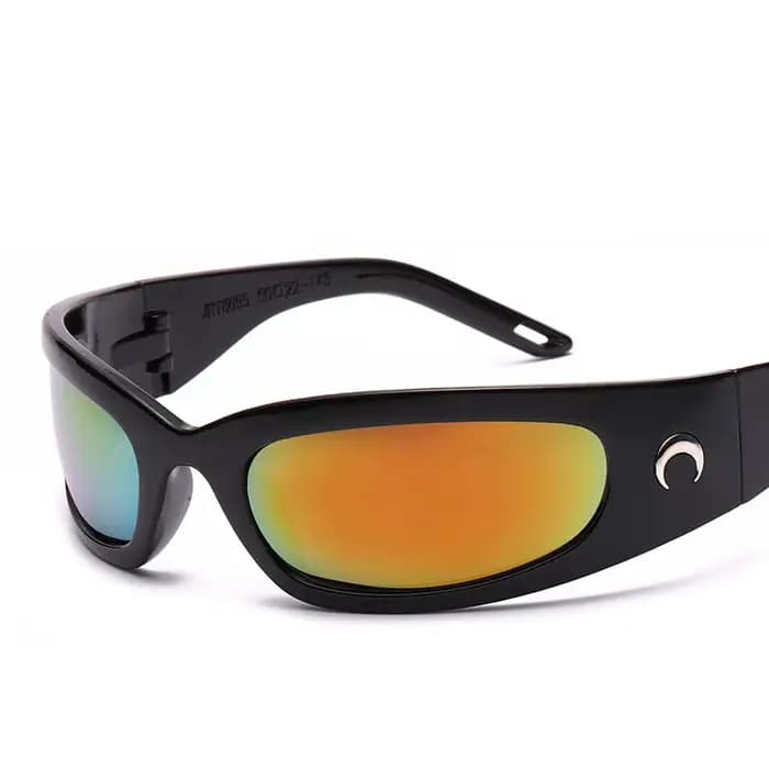 Lunettes de soleil rectangulaires pour hommes et femmes, lunettes de soleil punk, vintage, hip hop, extérieur, cyclisme, sport, lune, UV400, tendance féminine, nouveau, 2023