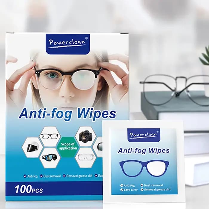 10/50/100 pièces/sac lingettes Anti-buée pour lunettes enveloppées individuellement lingettes nettoyantes pour lentilles pré-humidifiées lingettes de nettoyage pour lentilles et écran f
