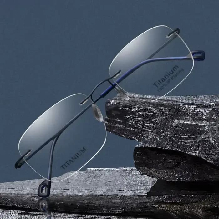 Lunettes de vue en titane pur pour hommes