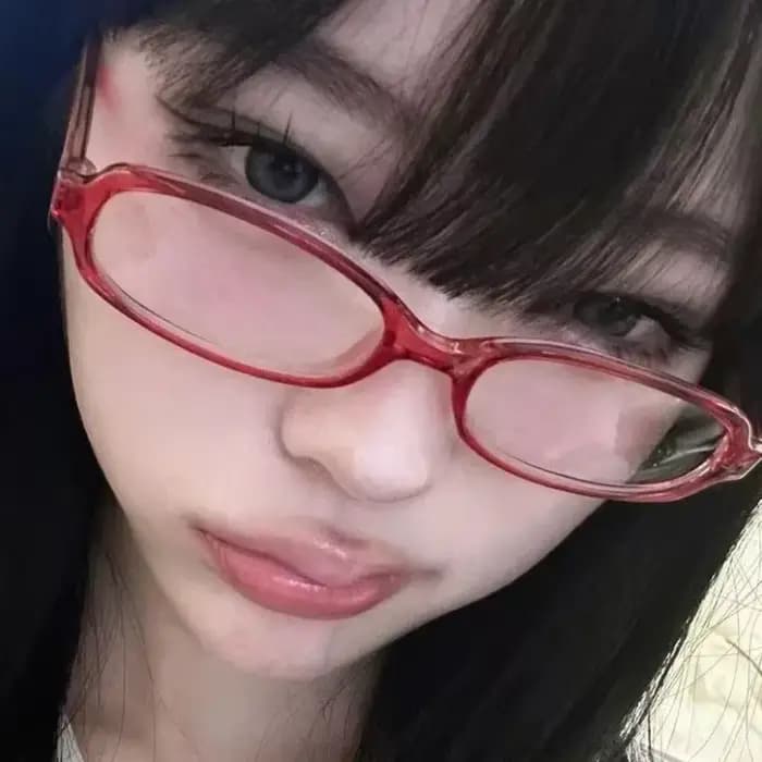Lunettes ovales rétro rouges pour femmes et filles