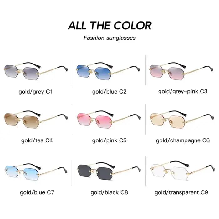 Lunettes de soleil gothiques sans monture