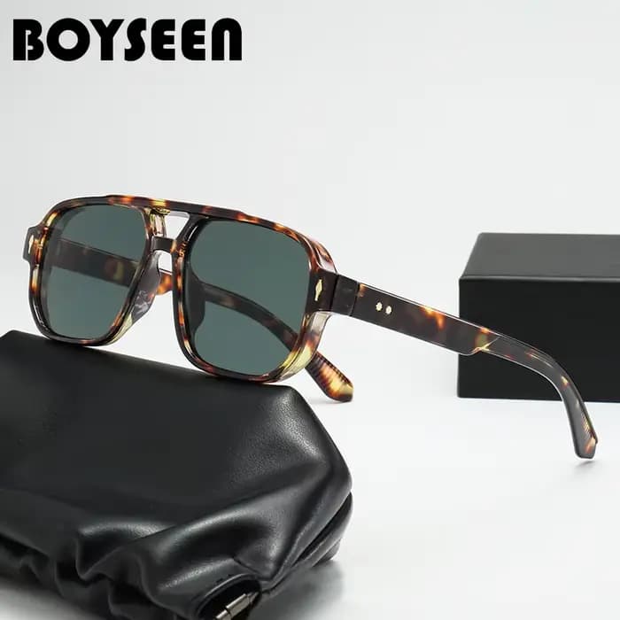 Lunettes de soleil carrées vintage pour femmes et hommes, monture optique moderne, lunettes jaunes, lentille bleue, lunettes de soleil pour femmes, UV400, mode 2025