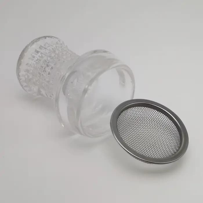 Bols à ovale guilé en verre transparent avec écrans en acier inoxydable, accessoires pour chicha, vente en gros d'usine, haute qualité, nouveau
