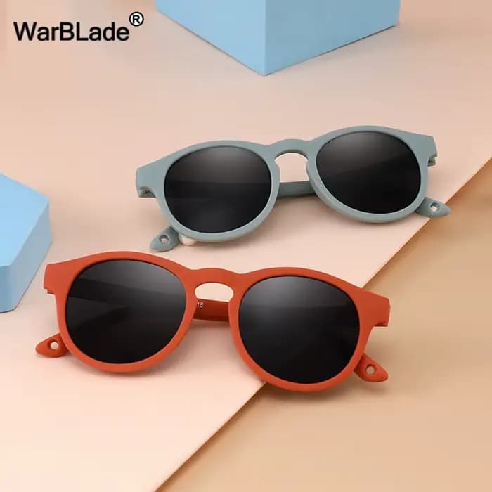 Petites lunettes de soleil rondes polarisées pour enfants