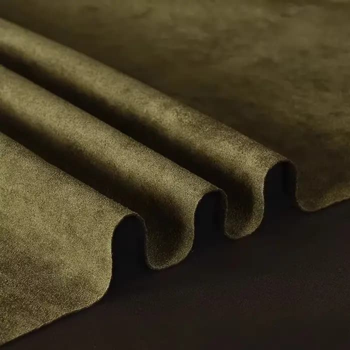 Tissu de couche d'air en daim vert, un mètre d'épaisseur, tissus d'ameublement en velours doux et extensible brossé, matériel de décoration pour meubles de luxe
