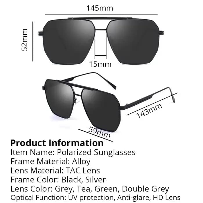 Lunettes de soleil polarisées polygonales pour hommes et femmes