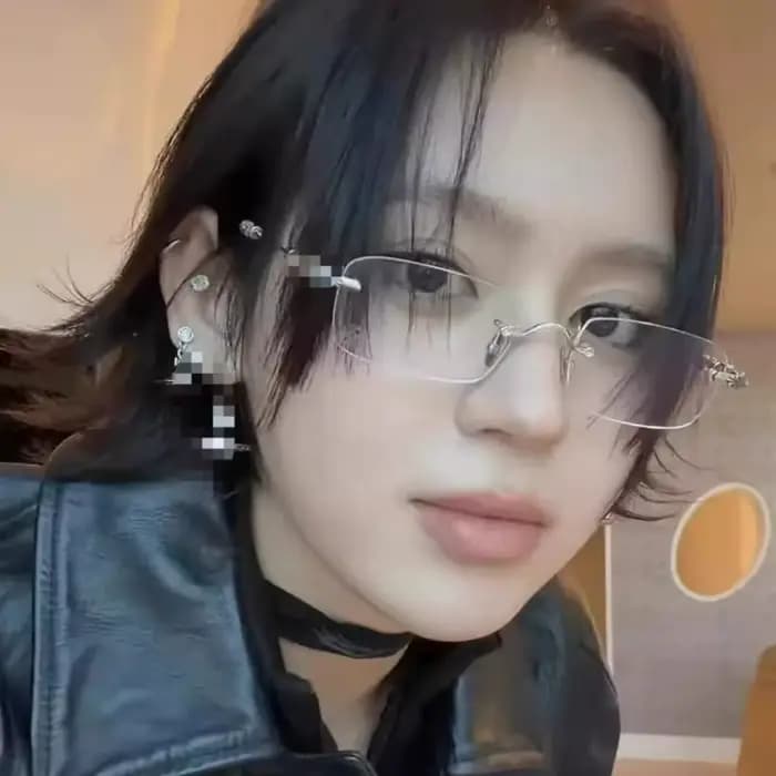 Lunettes sans monture Harajuku pour femmes