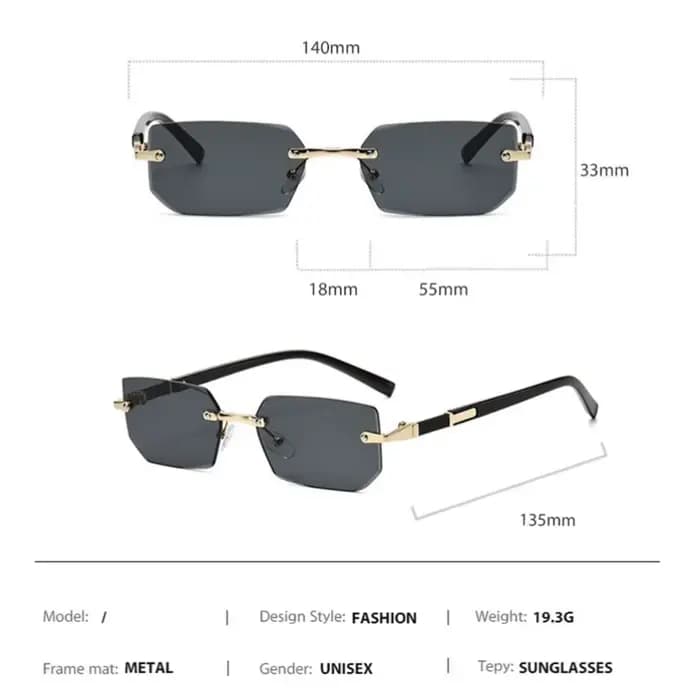 Lunettes de soleil tendance sans monture pour hommes et femmes