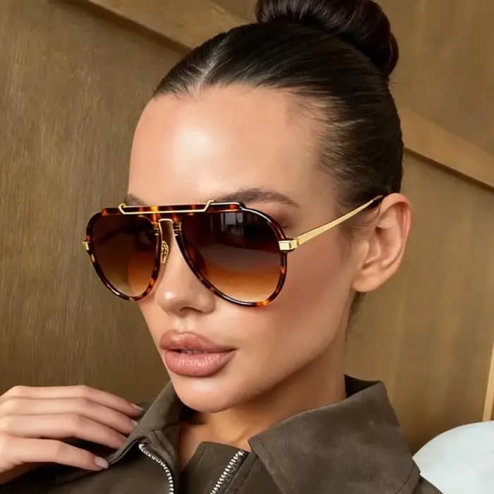 Lunettes de soleil de pilote originales de marque de luxe pour femmes et hommes