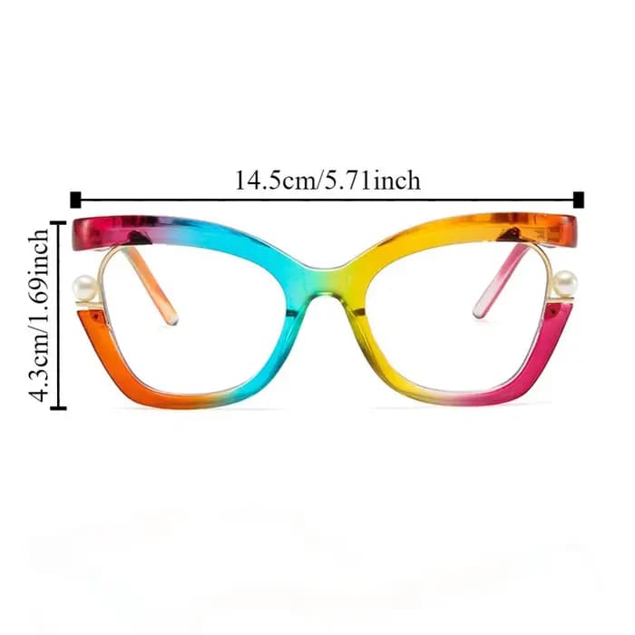 Lunettes de soleil œil de chat arc-en-ciel pour femme