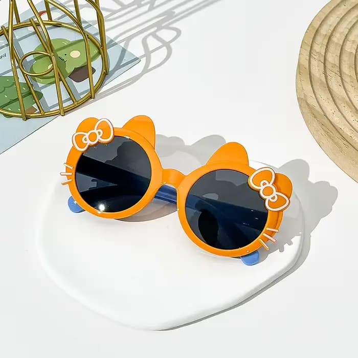 Lunettes de soleil d'été ornées d'arc pour filles