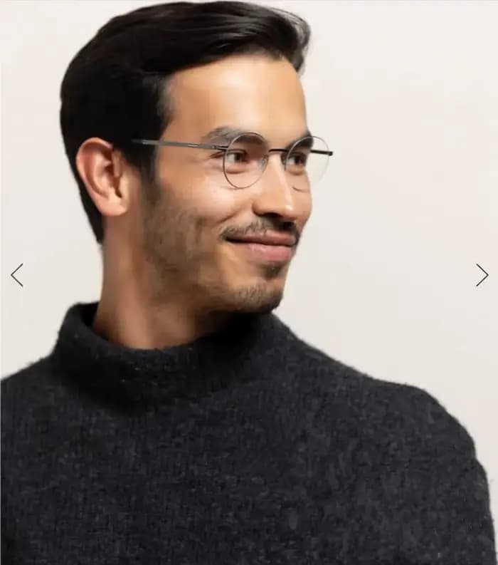 Allemagne marque ronde sans vis lunettes cadre hommes femmes mode ultraléger Simple