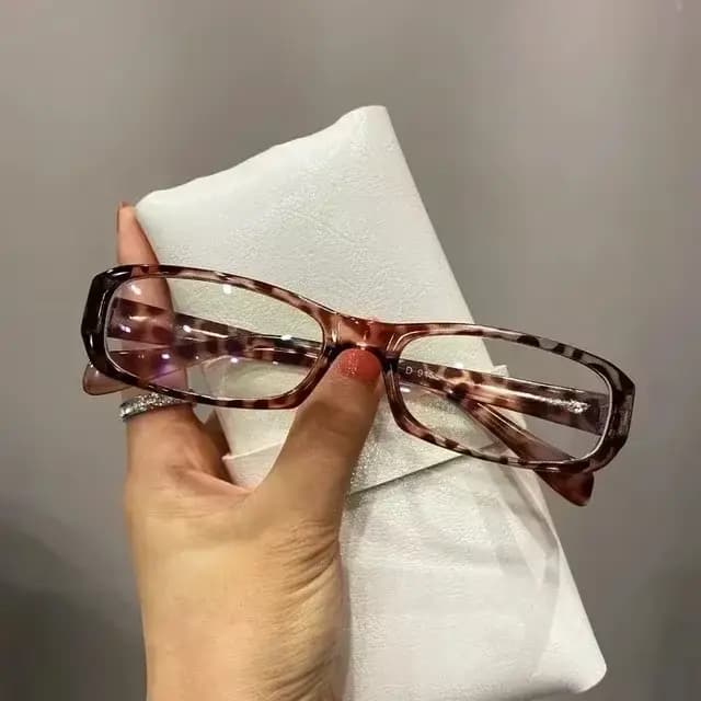 2024 Kroean Harajuku lunettes carrées cadre femmes mode plaine Anti-bleu