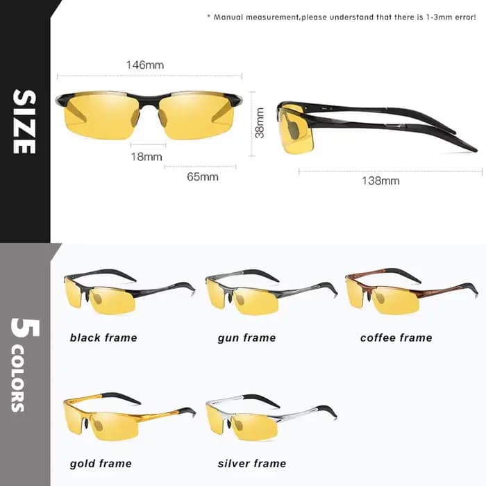 Top Anti-éblouissement jour nuit Vision lunettes pour la conduite hommes