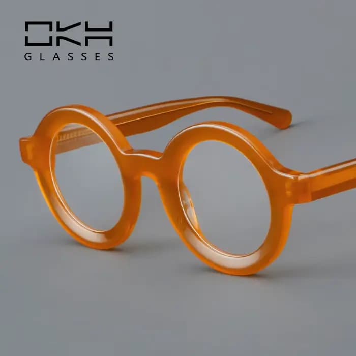 OKH lunettes en acétate rétro monture ronde mode femmes