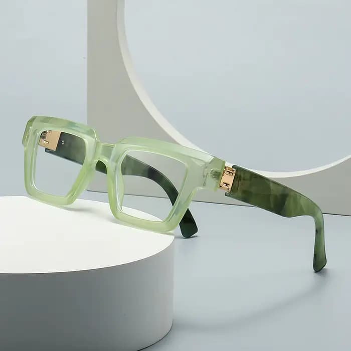 Mode grand cadre gelée myopie lunettes femmes 2025 marque de luxe carré noir
