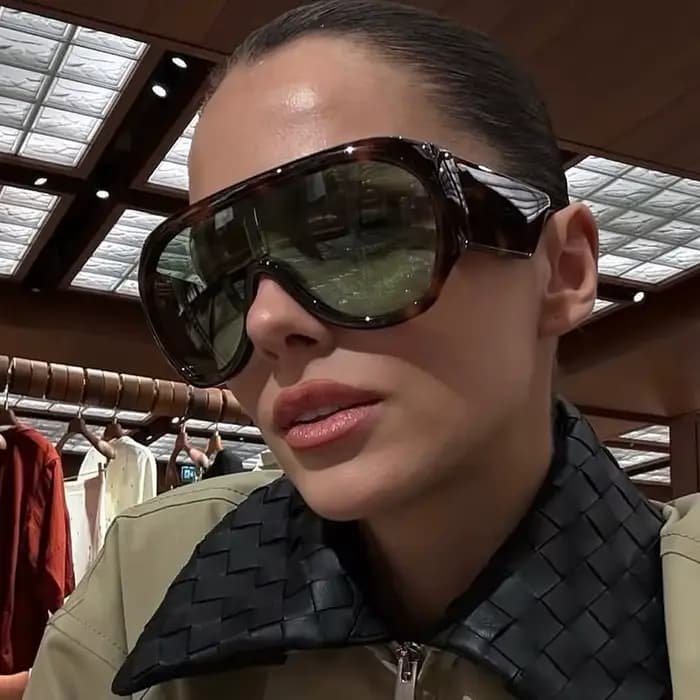 Lunettes de soleil une pièce surdimensionnées pour femmes