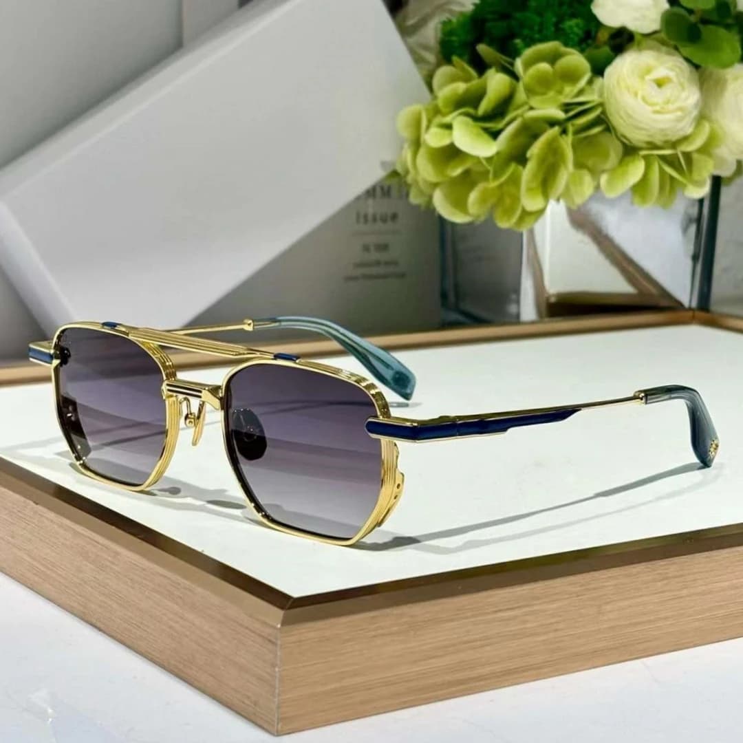 Lunettes de soleil HENRI de luxe, tendance vintage, style rétro carré académique, fabrication artisa