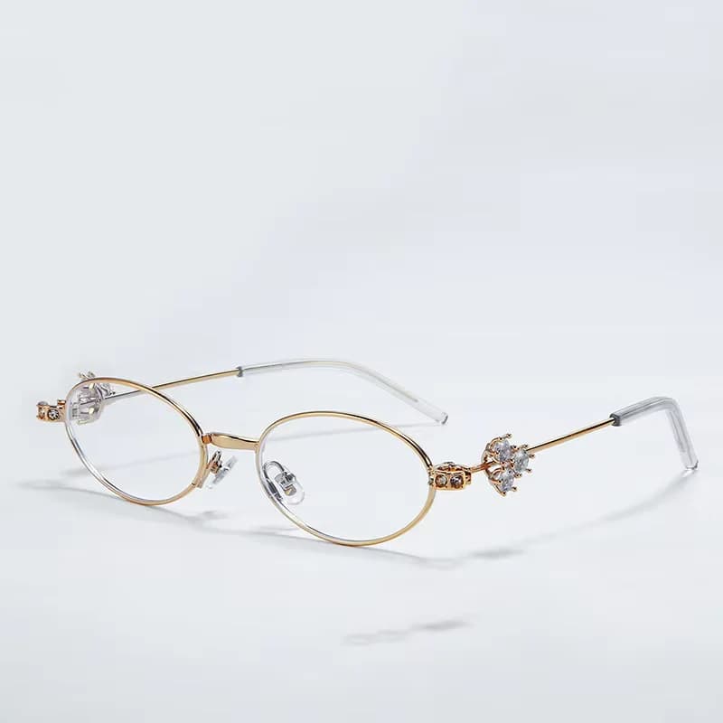 Lunettes de luxe à petites montures ovales pour femmes, flambant neuves, Anti-lumière bleue, ultralé