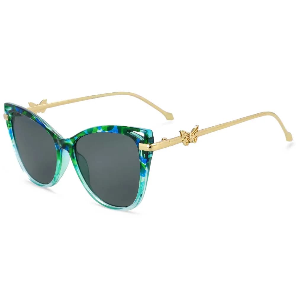 Lunettes de soleil papillon pour femmes, verres dégradés, Uv400, Vintage, à la mode, 54215