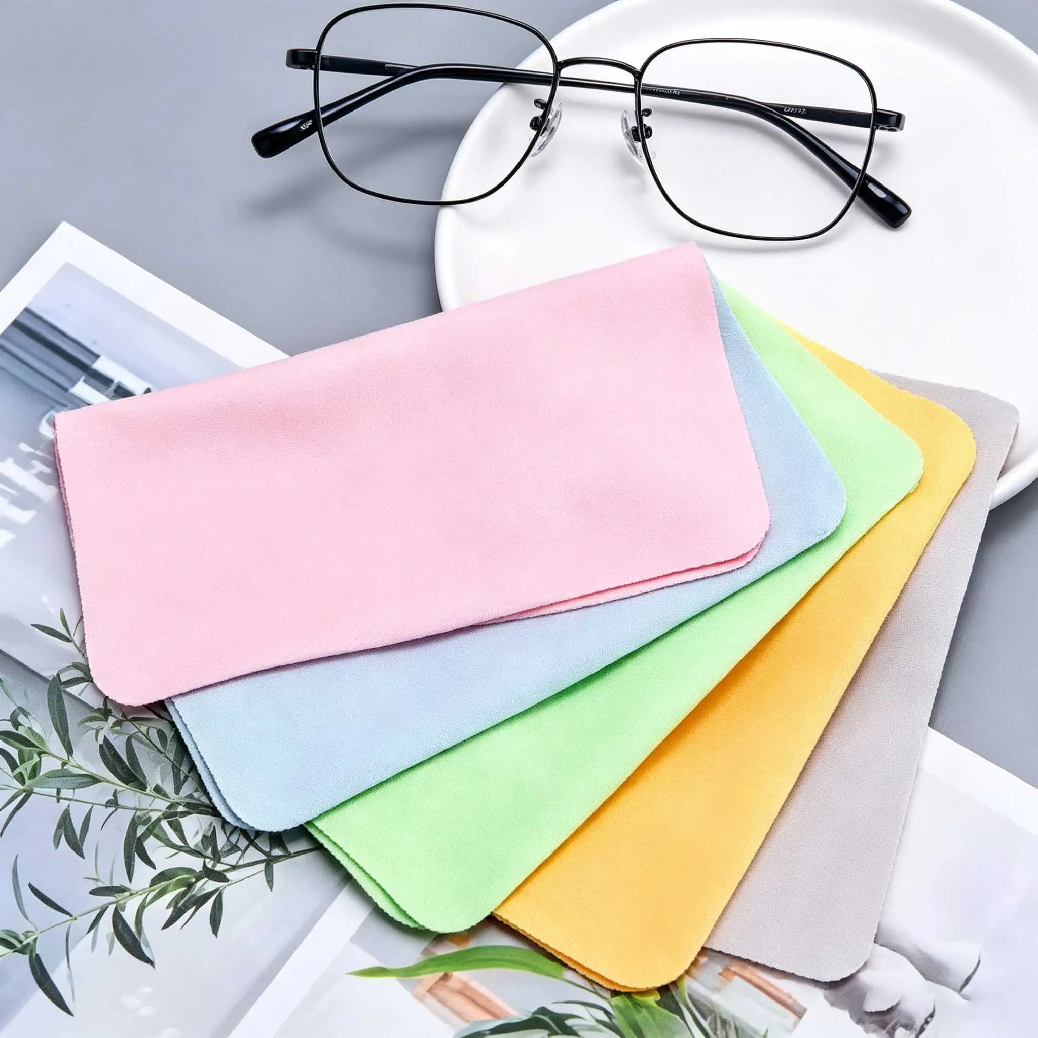 5/10 pièces, chiffon en microfibre pour nettoyer les lunettes, chiffon en suède pour nettoyer les ve