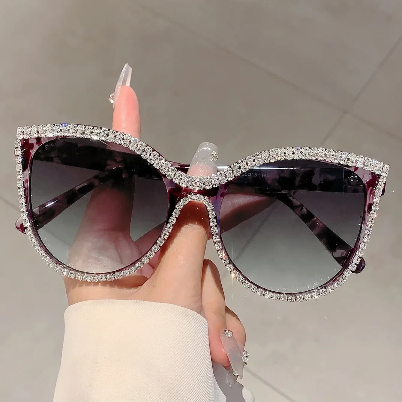 Diamant Vintage marque concepteur surdimensionné lunettes de soleil femmes pour femme luxe lunettes 
